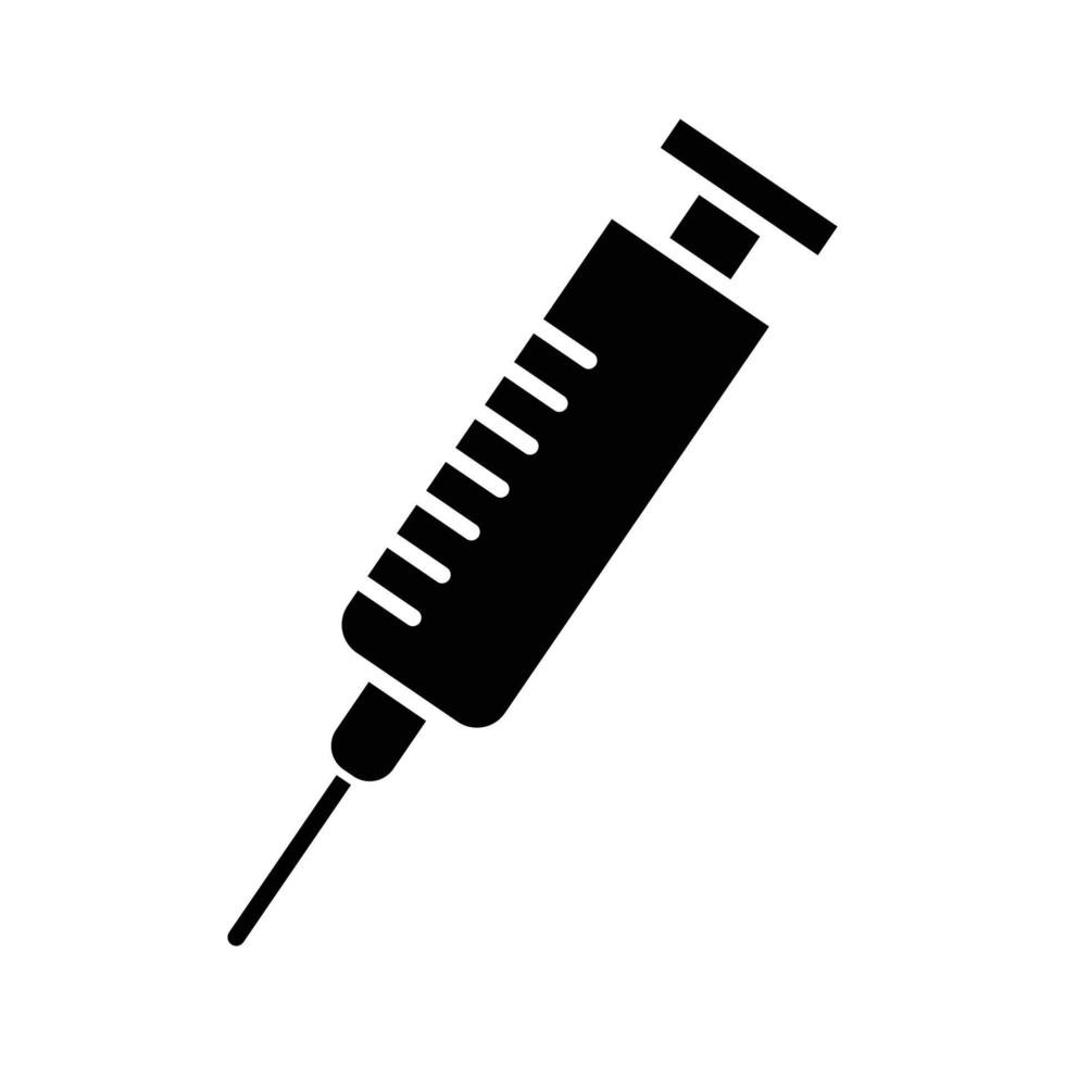 ilustração do ícone de injeção. estilo de ícone de glifo. ícone relacionado aos cuidados de saúde e médicos. design vetorial simples editável vetor