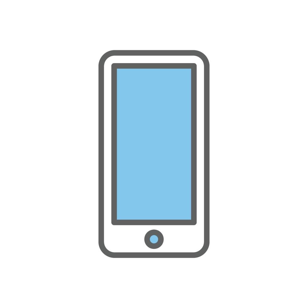 ilustração colorida do ícone do telefone móvel. estilo de ícone de dois tons. adequado para me chamar de ícone. ícone relacionado à chamada. design vetorial simples editável vetor