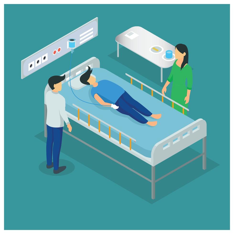 3d ilustração isométrica clínica assistência médica de alta tecnologia médico de terapia de diagnóstico rápido. ilustração vetorial isométrica adequada para diagramas, infográficos e outros ativos gráficos vetor