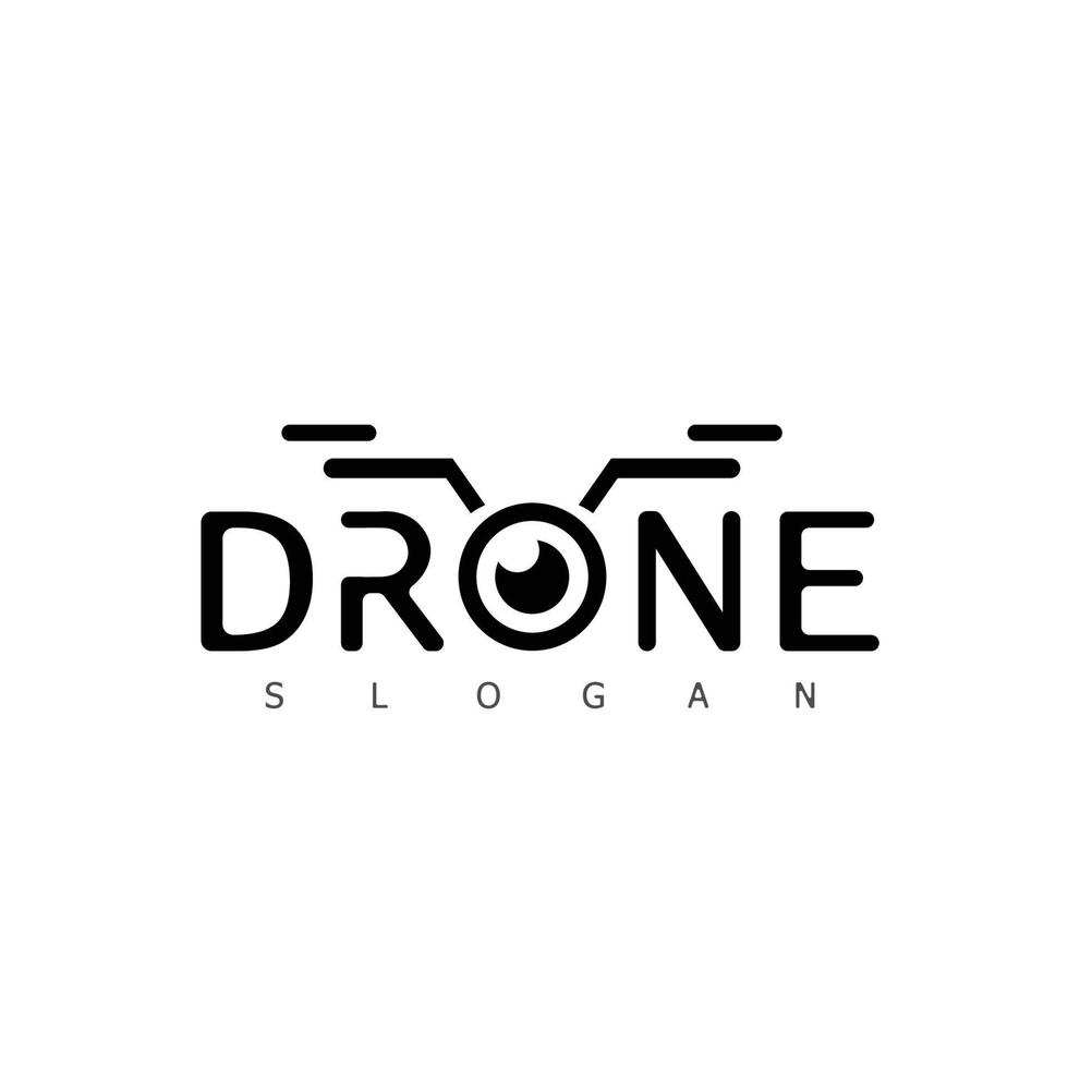 drone fly logo símbolo de tecnologia remota vetor