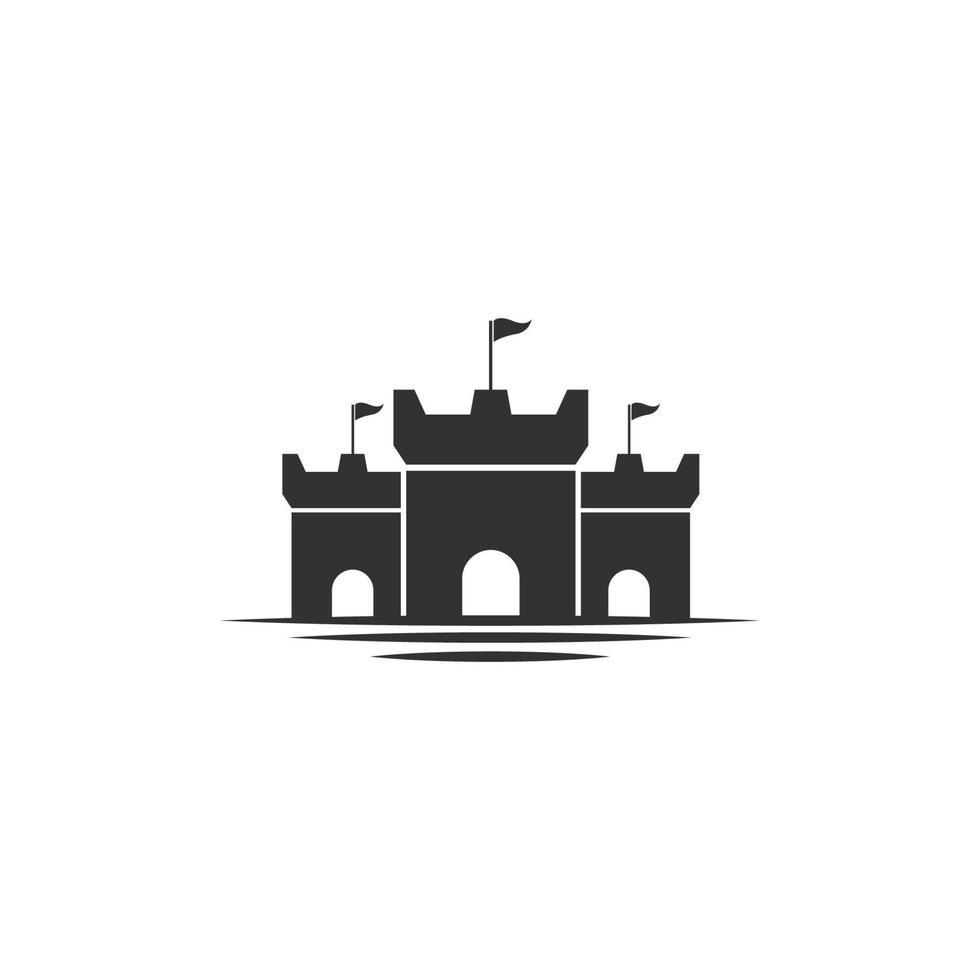 ilustração de ícone de vetor de logotipo do castelo