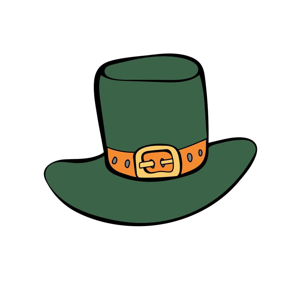 chapéu verde. ilustração vetorial vetor