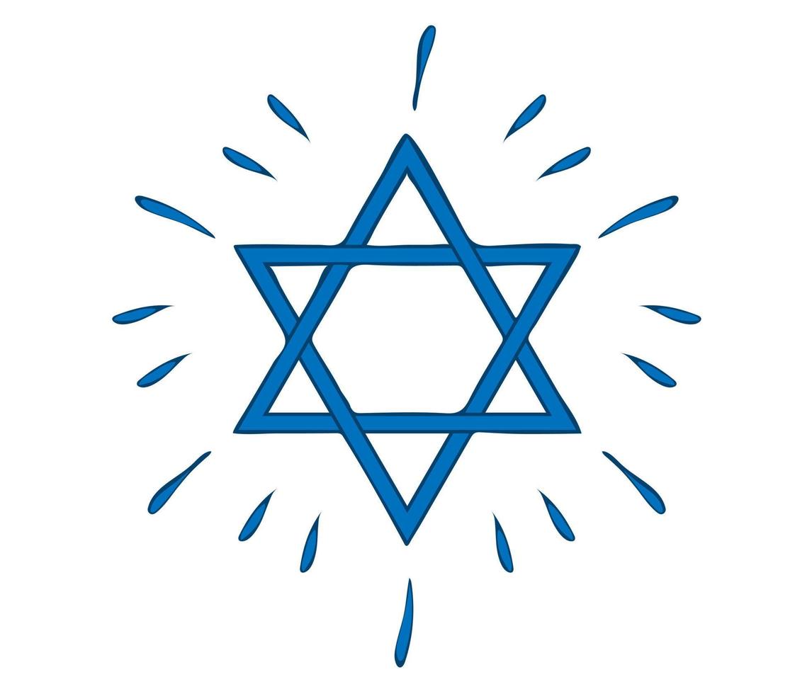 estrela de Davi. símbolo da religião do judaísmo vetor