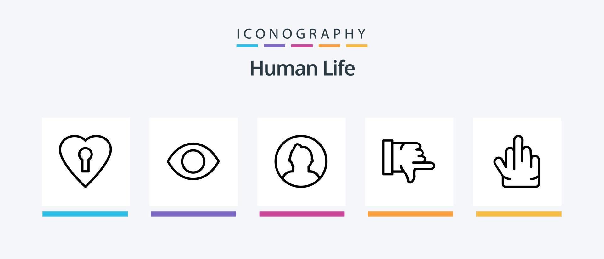 pacote de ícones da linha humana 5, incluindo controle parental. família. humano. filho. apontar. design de ícones criativos vetor