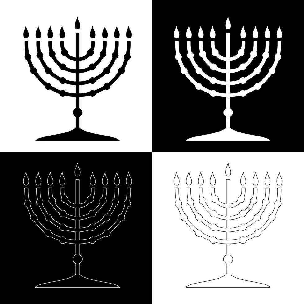 vetor de desenho de velas de hanukkah para sites, impressão e outros