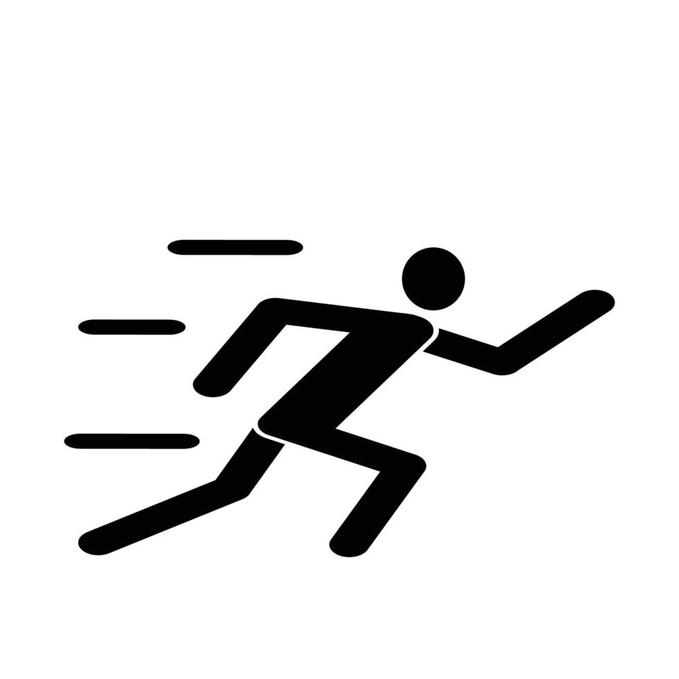 logotipo vetorial de corrida humana vetor