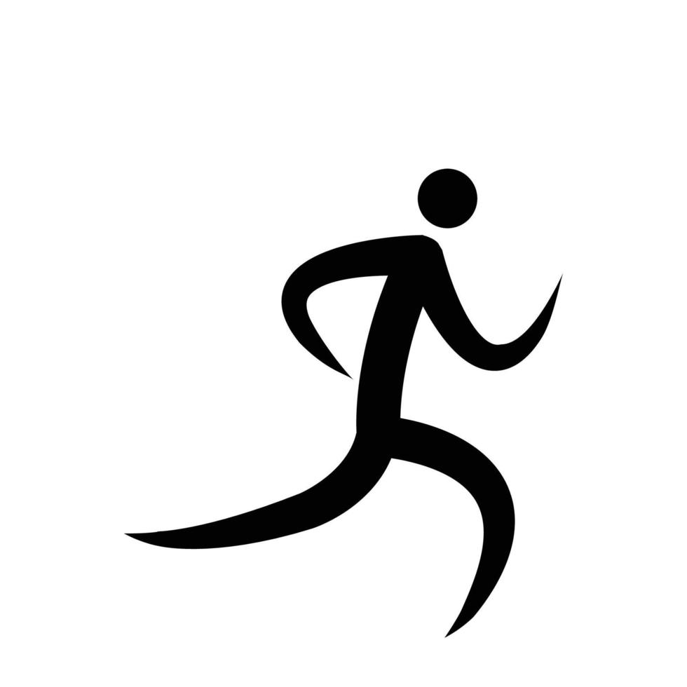 logotipo vetorial de corrida humana vetor