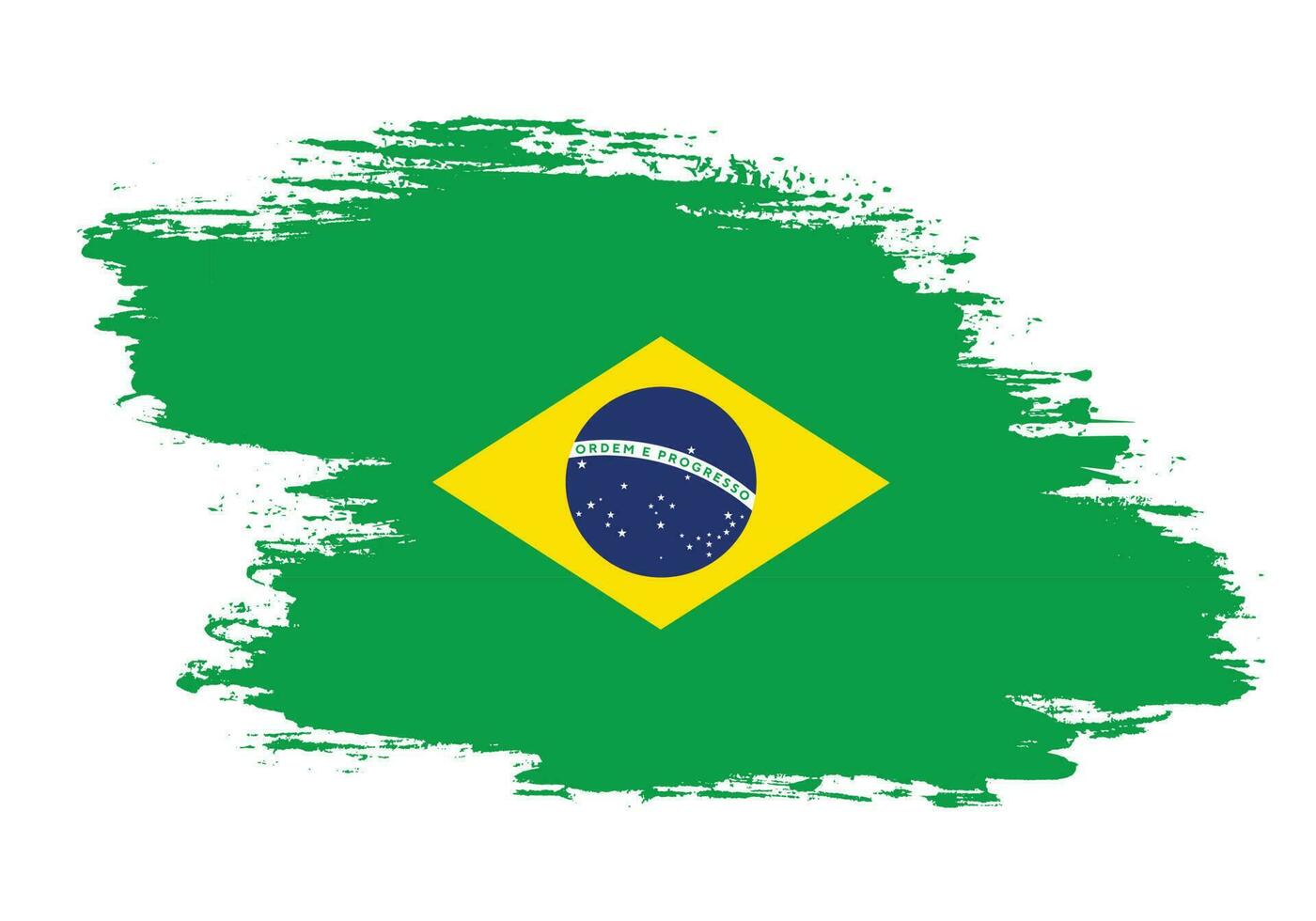 vetor de bandeira do brasil livre de pinceladas de tinta de tinta