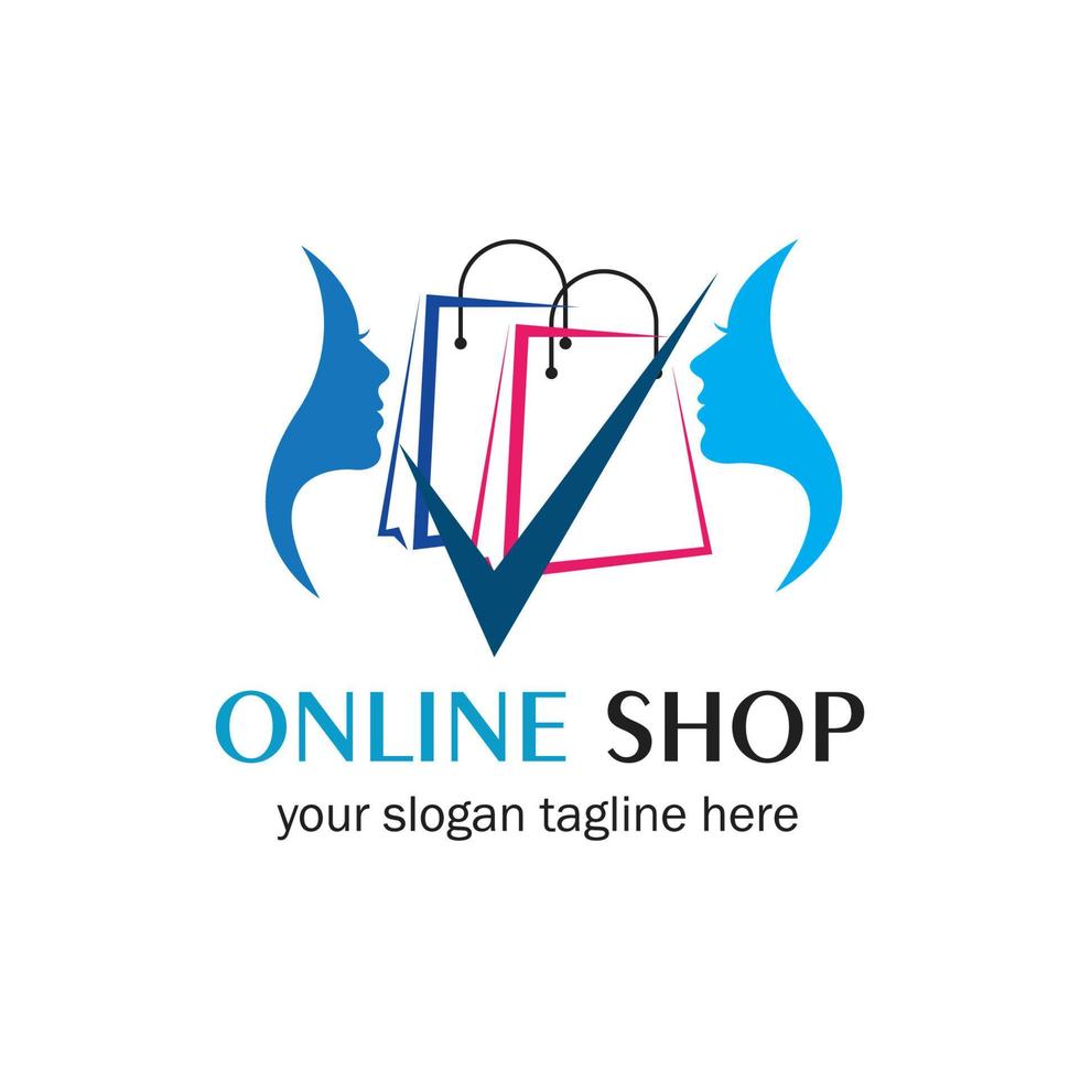 design de modelo de ilustração de ícone vetorial de logotipo de loja on-line vetor