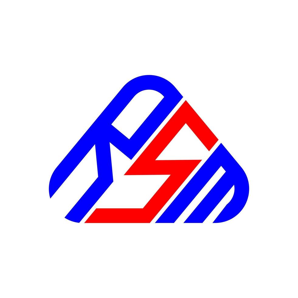 design criativo do logotipo da carta rsm com gráfico vetorial, logotipo simples e moderno rsm. vetor