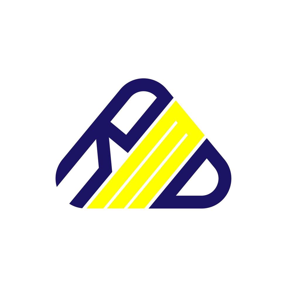 design criativo do logotipo da carta rmd com gráfico vetorial, logotipo simples e moderno rmd. vetor