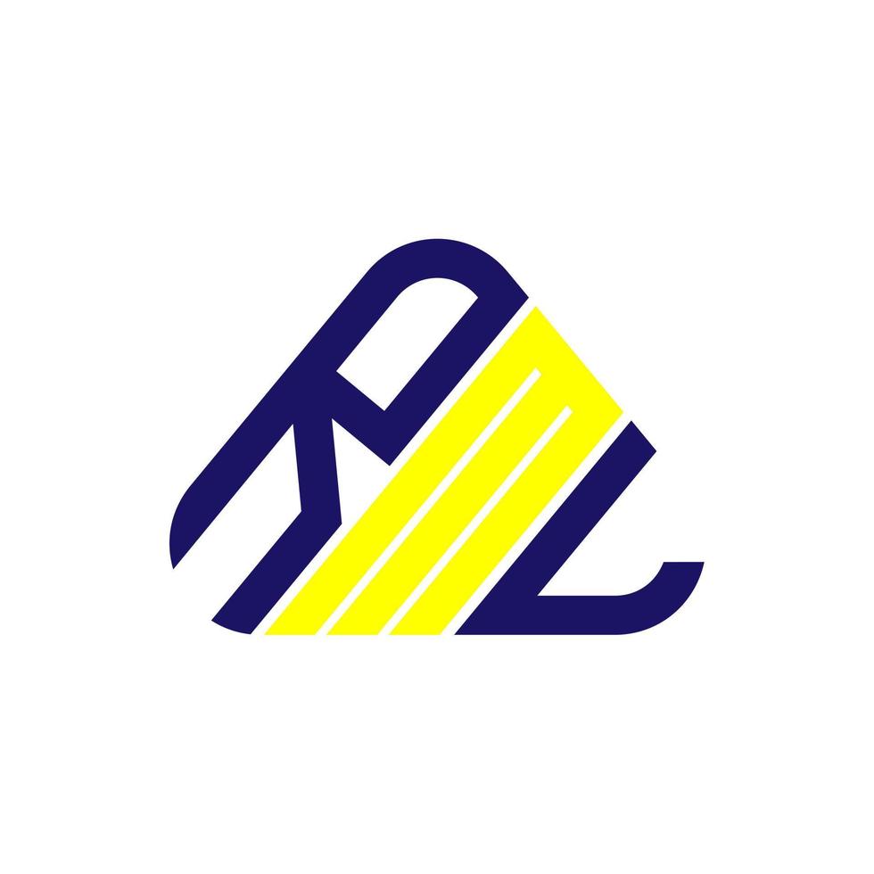 design criativo do logotipo da carta rml com gráfico vetorial, logotipo simples e moderno rml. vetor
