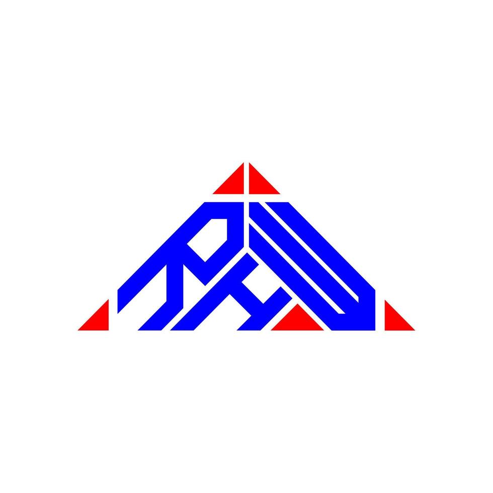 rhw letter logo design criativo com gráfico vetorial, rhw logotipo simples e moderno. vetor