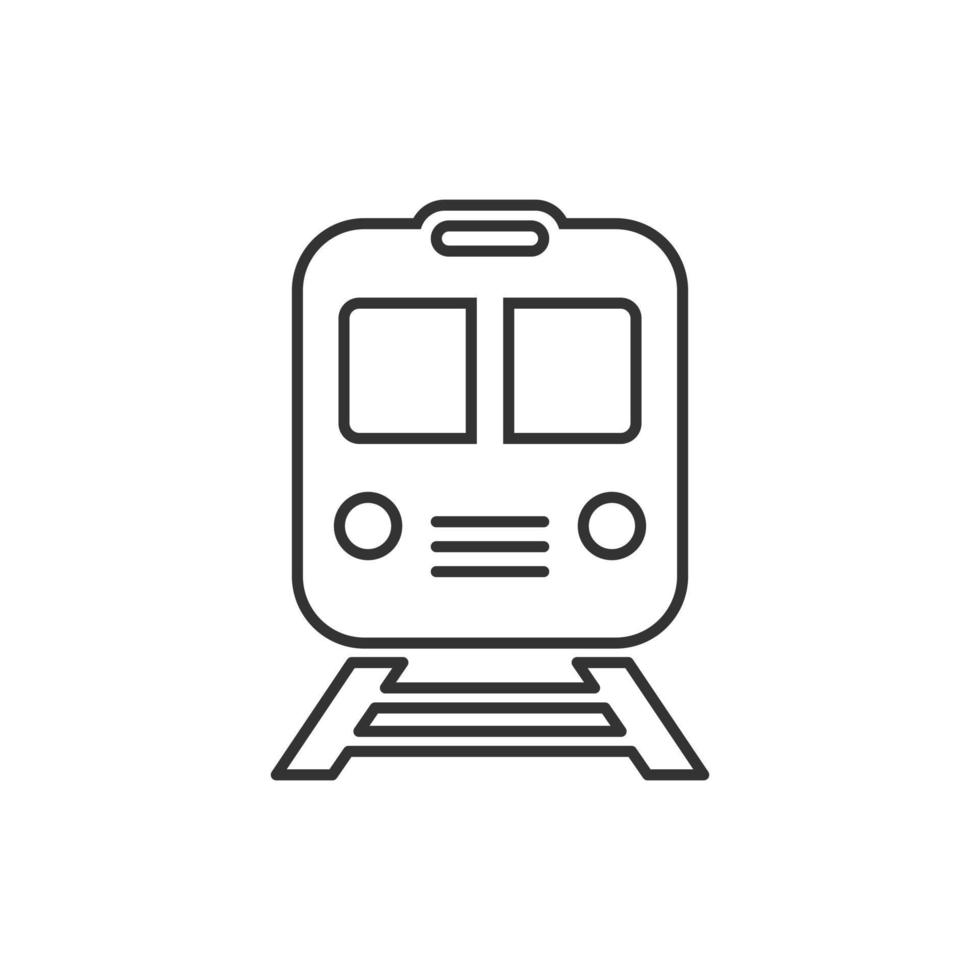 ícone do metrô em estilo simples. trem ilustração vetorial de metrô em fundo branco isolado. conceito de negócio de carga ferroviária. vetor