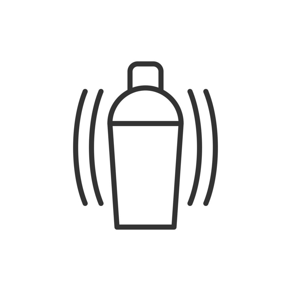 ícone de coquetel shaker em estilo simples. ilustração em vetor garrafa de álcool em fundo branco isolado. conceito de negócio de bebida de bar.