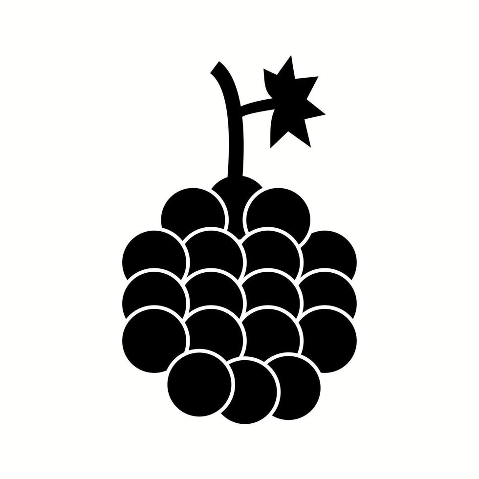 ícone de glifo de vetor de uvas exclusivo