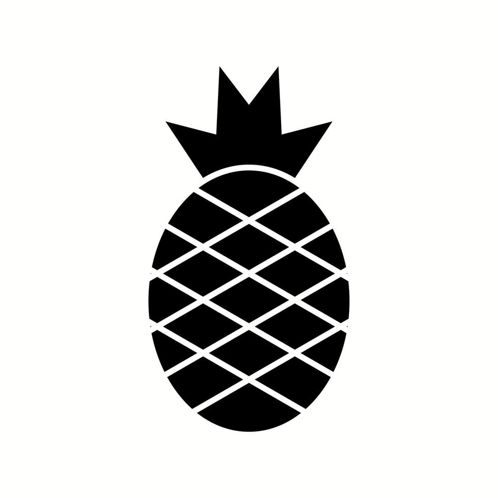 ícone de glifo vetorial de abacaxi exclusivo vetor