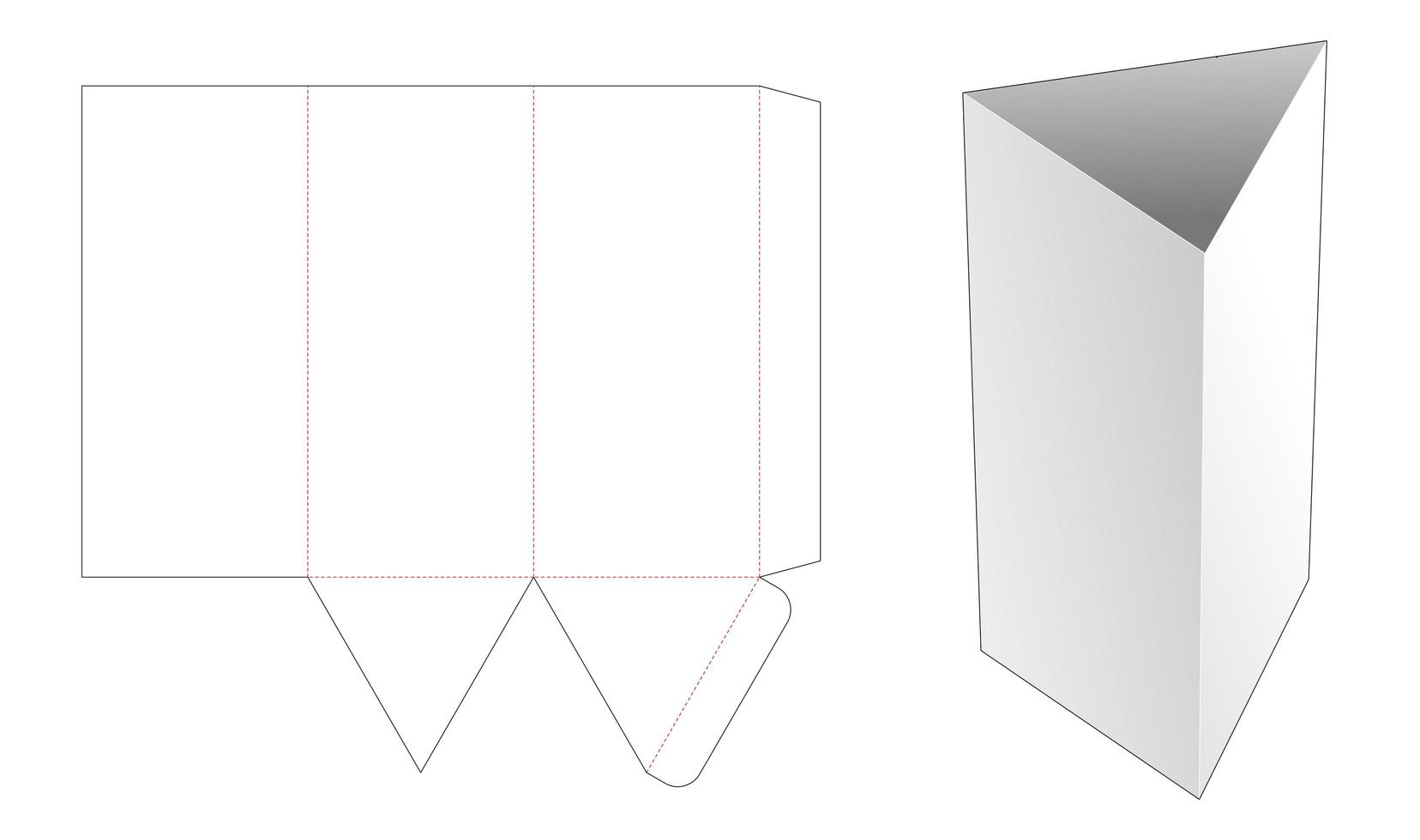 modelo de tigela triangular alto recortado vetor