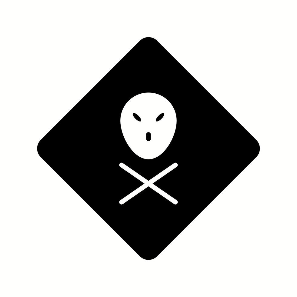 ícone de glifo de vetor de perigo exclusivo