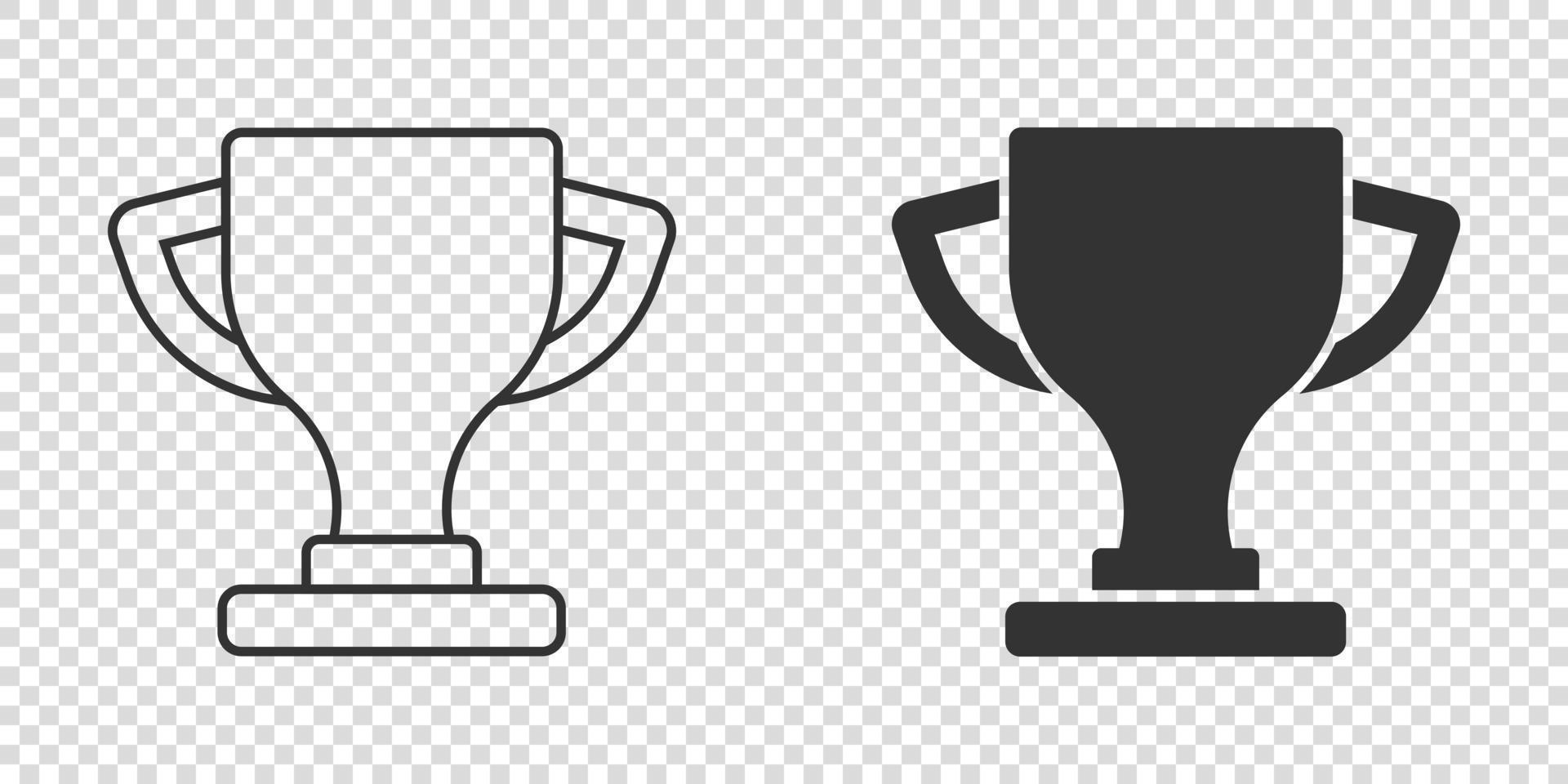 ícone da Copa do troféu em estilo simples. ilustração em vetor prêmio cálice em fundo isolado. conceito de negócio de sinal de prêmio.