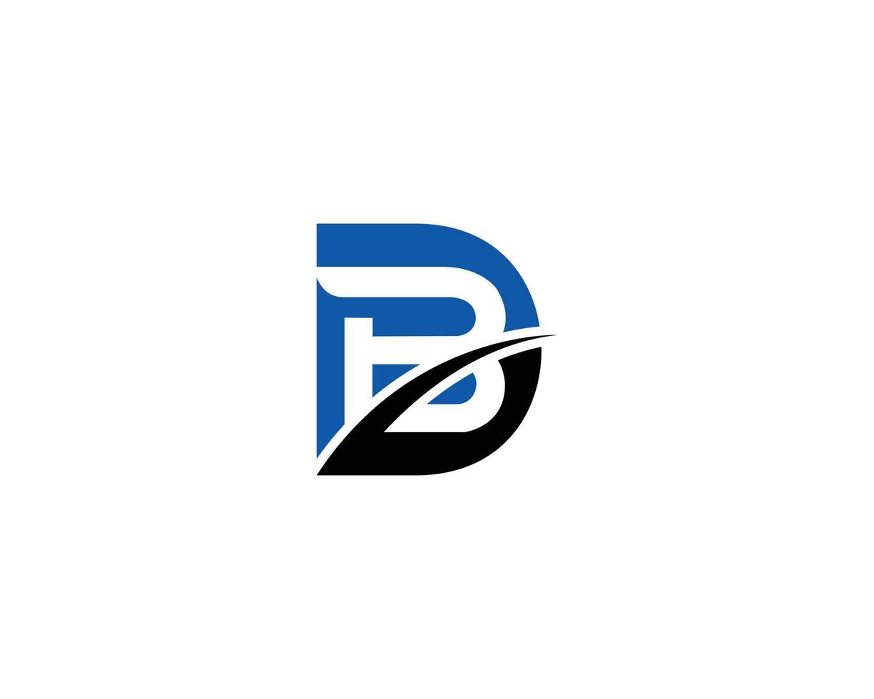 letra abstrata bd e db vetor moderno de design de logotipo plano geométrico simples vinculado.