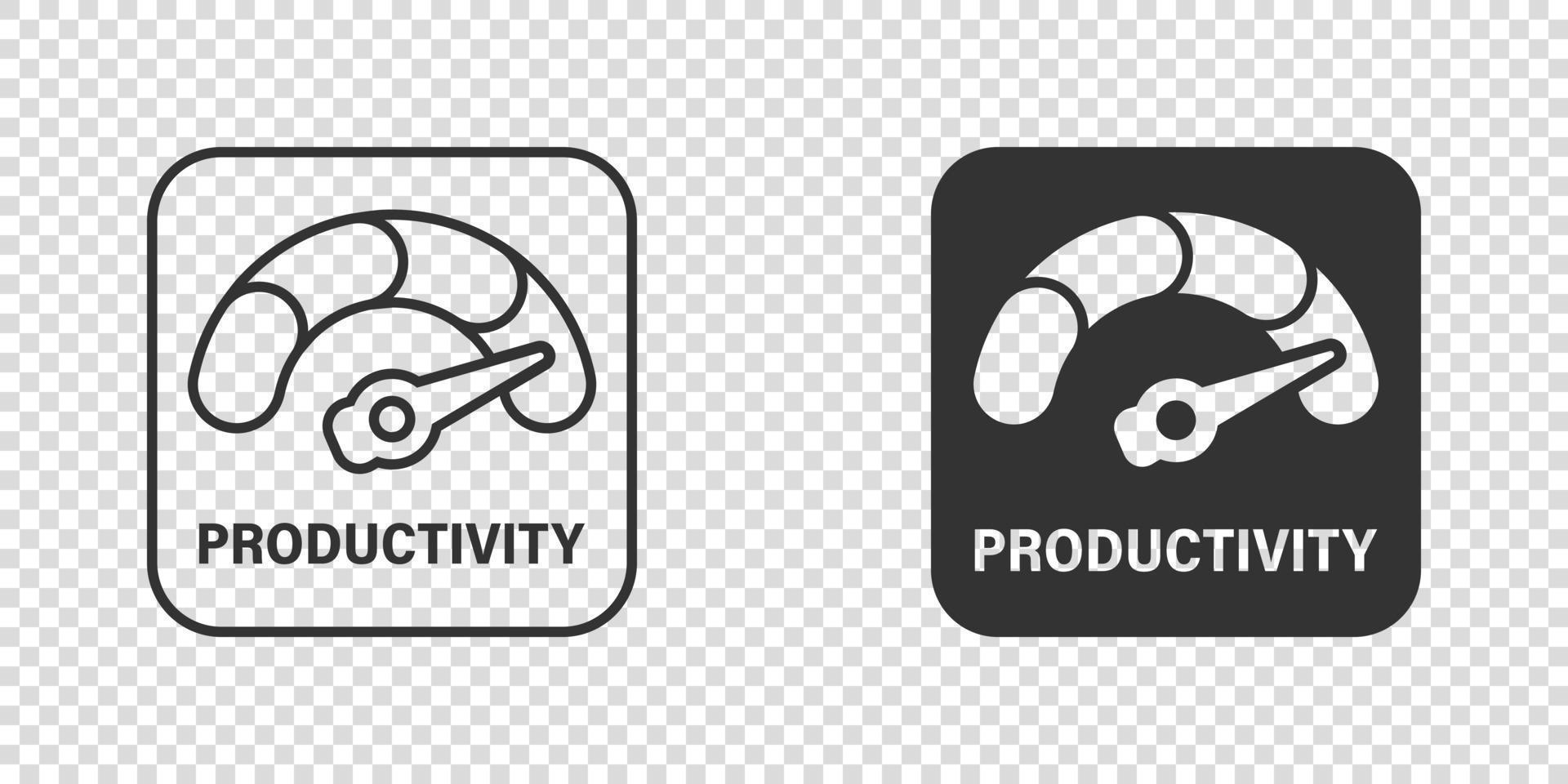 ícone de produtividade em estilo simples. ilustração em vetor estratégia de processo em fundo isolado. conceito de negócio de sinal de análise de seo.