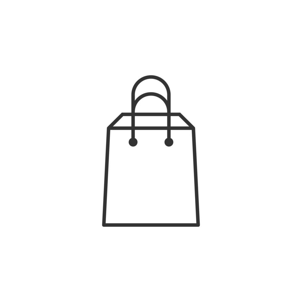 ícone de sacola de compras em estilo simples. bolsa sinal ilustração vetorial no fundo branco isolado. conceito de negócio de pacote. vetor