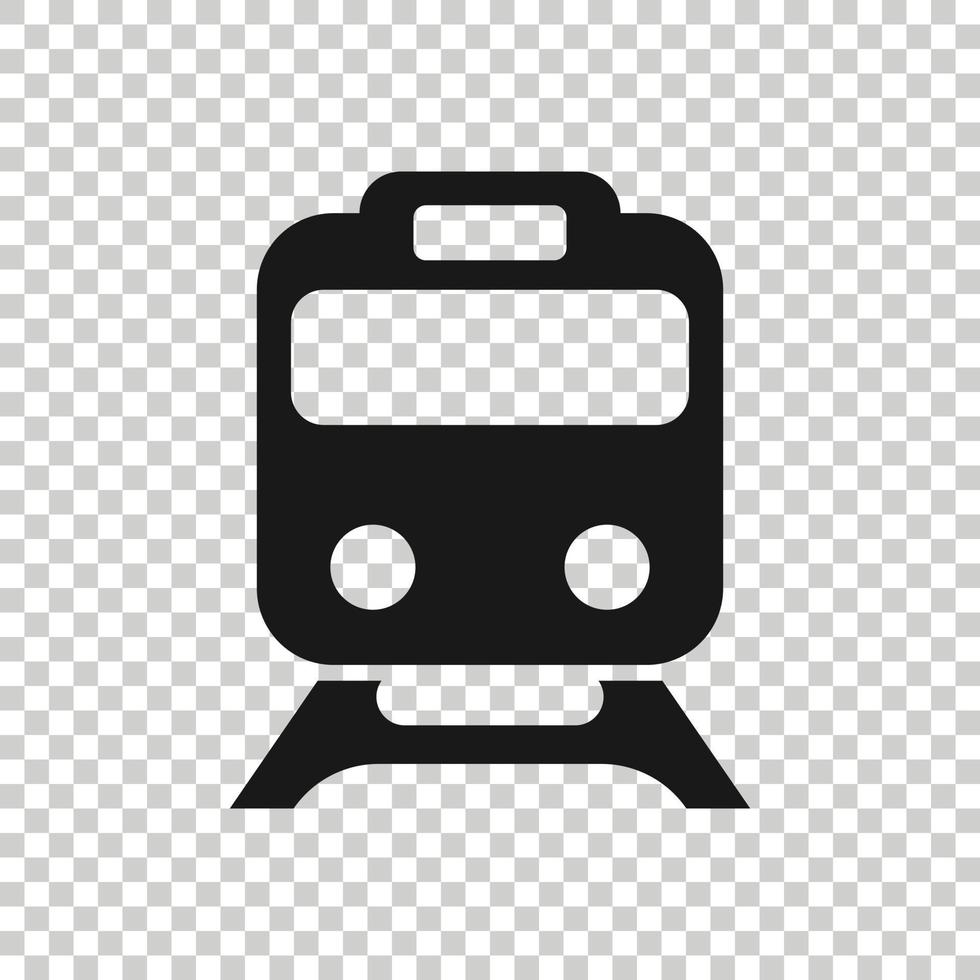 ícone do metrô em estilo simples. trem ilustração vetorial de metrô em fundo branco isolado. conceito de negócio de carga ferroviária. vetor