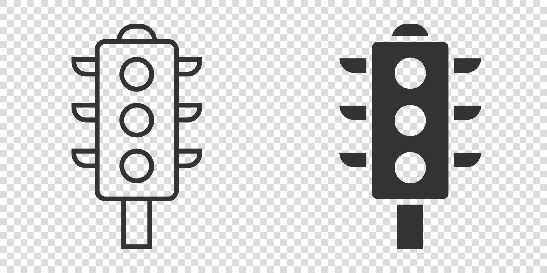 ícone de semáforo em estilo simples. ilustração em vetor semáforo em fundo branco isolado. conceito de negócio de encruzilhada.