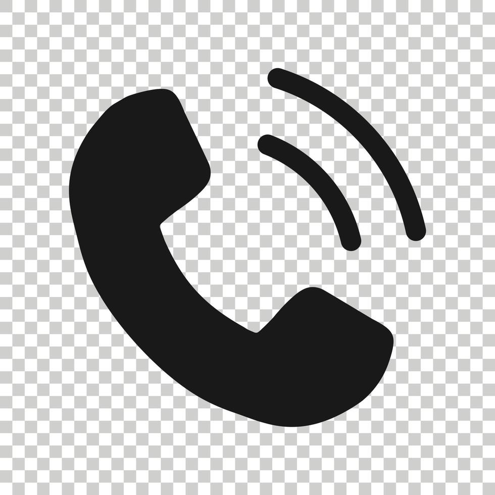 ícone do telefone em estilo simples. ilustração em vetor chamada telefônica em fundo branco isolado. conceito de negócio de linha direta móvel.
