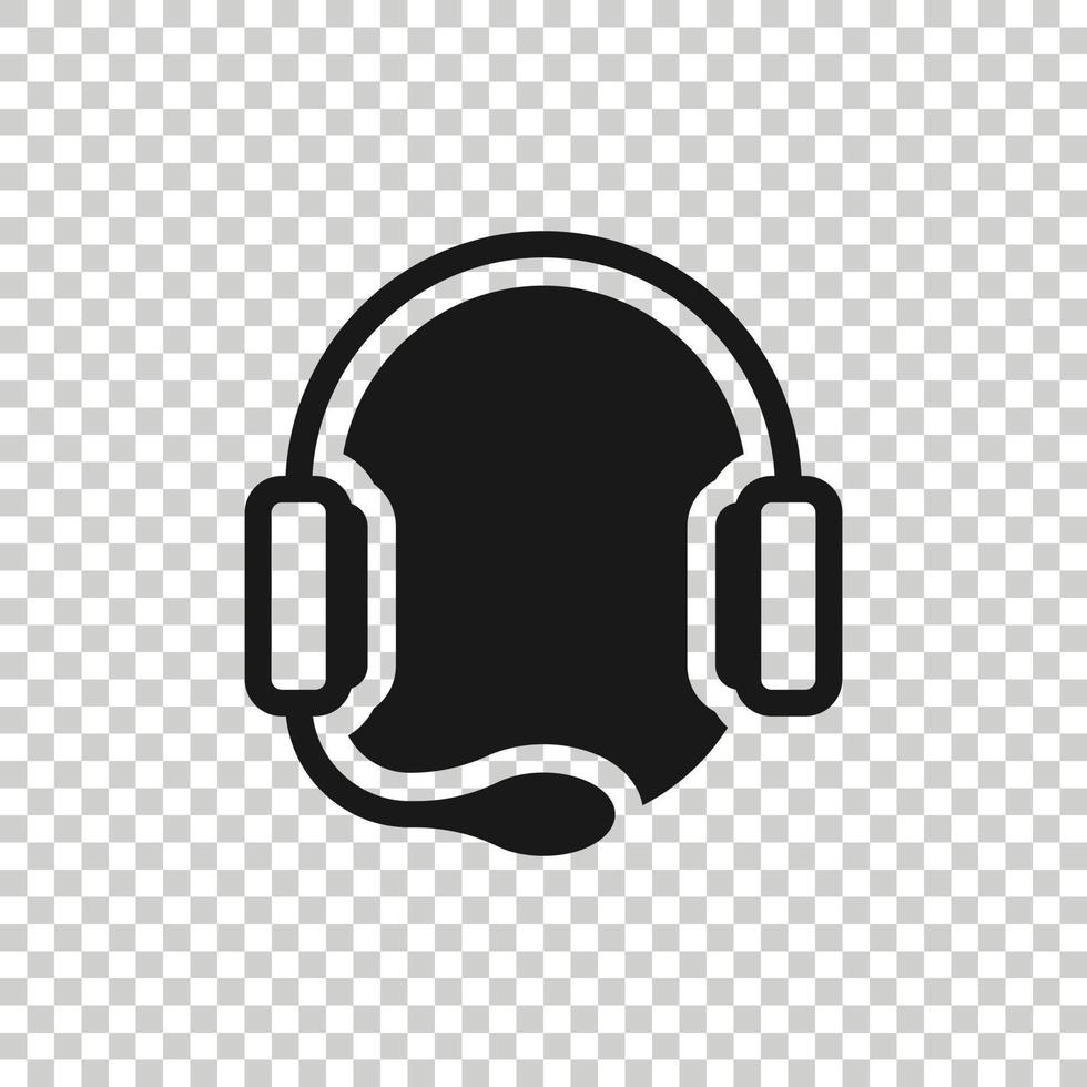 ícone de helpdesk em estilo simples. ilustração em vetor fone de ouvido em fundo branco isolado. conceito de negócio de operador de bate-papo.