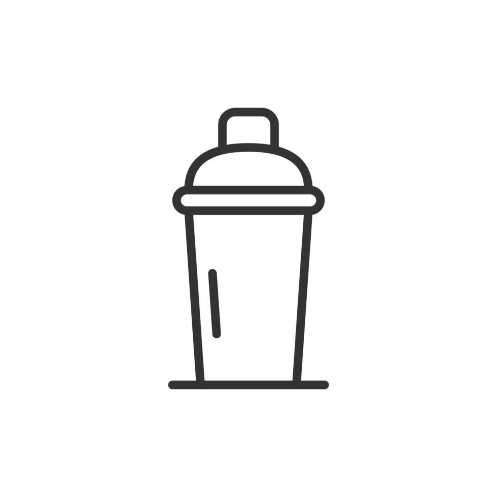 ícone de coquetel shaker em estilo simples. ilustração em vetor garrafa de álcool em fundo branco isolado. conceito de negócio de bebida de bar.