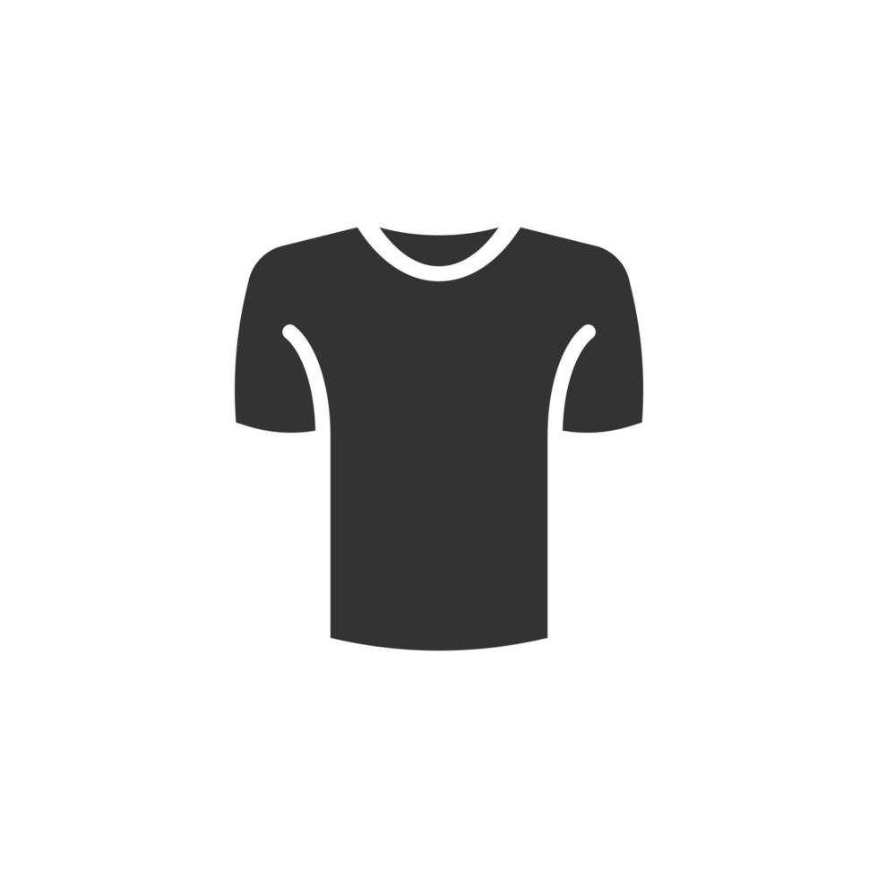 ícone de camiseta em estilo simples. ilustração vetorial de roupas casuais em fundo branco isolado. conceito de negócio de desgaste polo. vetor