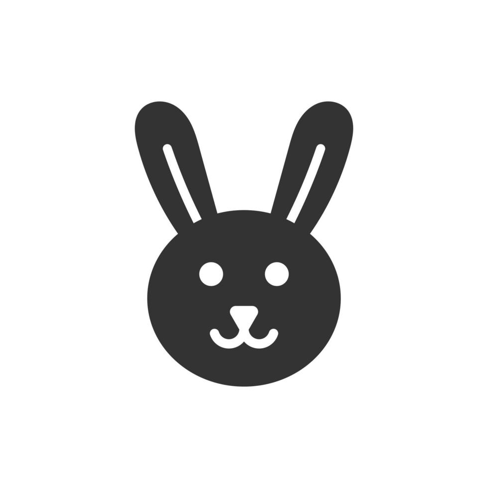 ícone de coelho em estilo simples. ilustração em vetor coelho em fundo branco isolado. conceito de negócio de feliz páscoa.