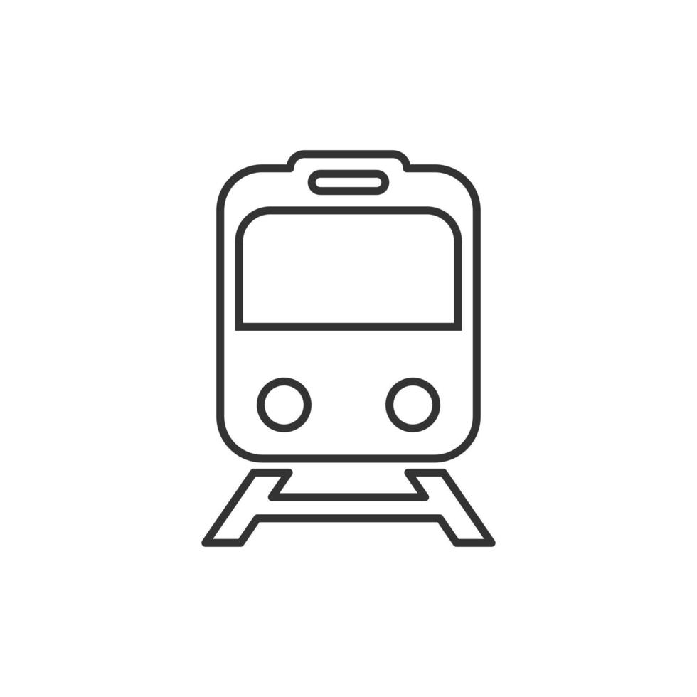 ícone do metrô em estilo simples. trem ilustração vetorial de metrô em fundo branco isolado. conceito de negócio de carga ferroviária. vetor