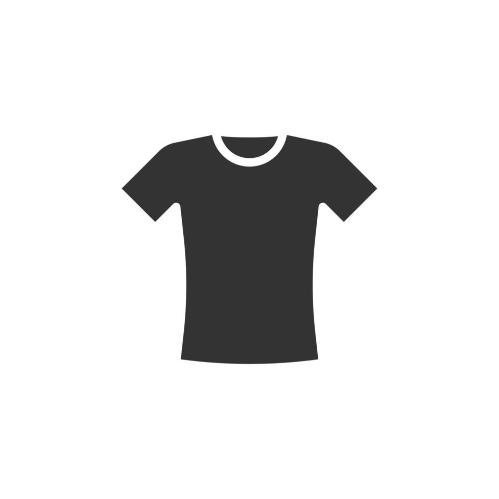 ícone de camiseta em estilo simples. ilustração vetorial de roupas casuais em fundo branco isolado. conceito de negócio de desgaste polo. vetor