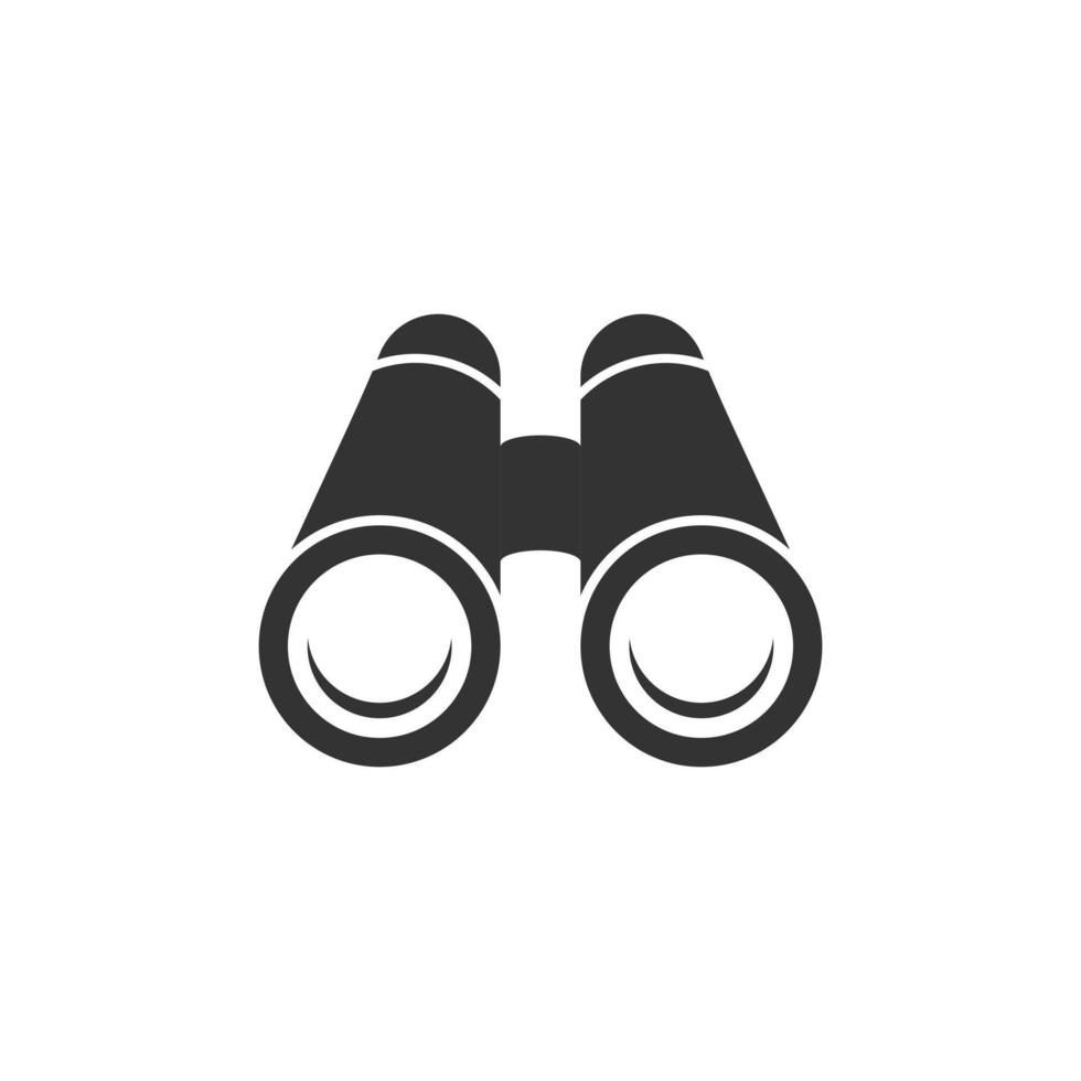 ícone binocular em estilo simples. pesquisa ilustração vetorial no fundo branco isolado. conceito de negócio de zoom. vetor