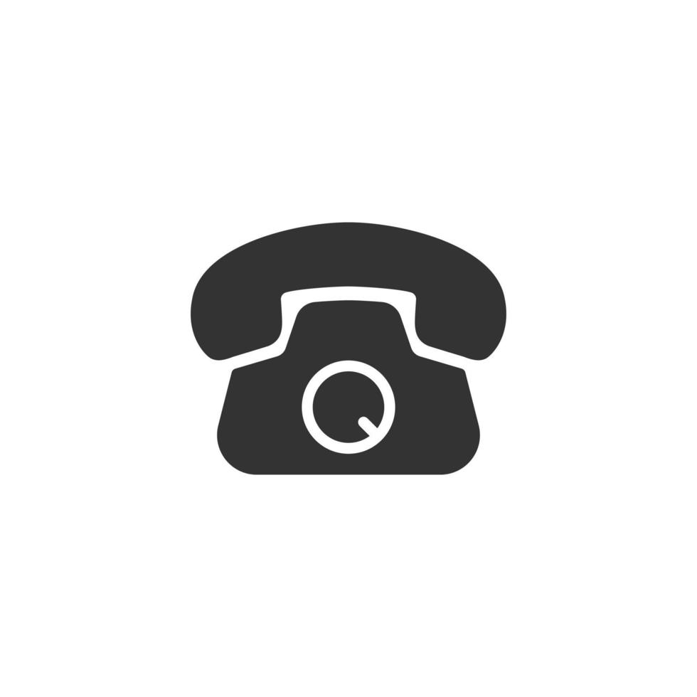 ícone do telefone móvel em estilo simples. ilustração em vetor conversa telefônica sobre fundo branco isolado. conceito de negócio de contato de linha direta.