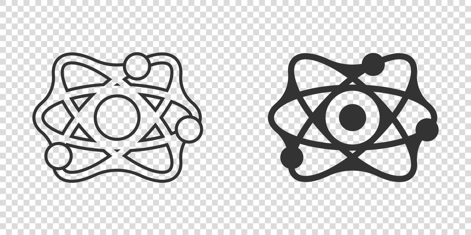 ícone da ciência em estilo simples. ilustração em vetor célula dna em fundo branco isolado. conceito de negócio de evolução da molécula.