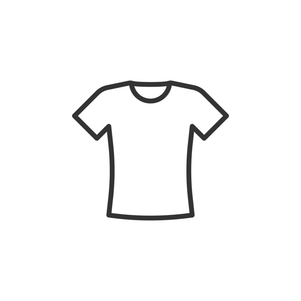 ícone de camiseta em estilo simples. ilustração vetorial de roupas casuais em fundo branco isolado. conceito de negócio de desgaste polo. vetor