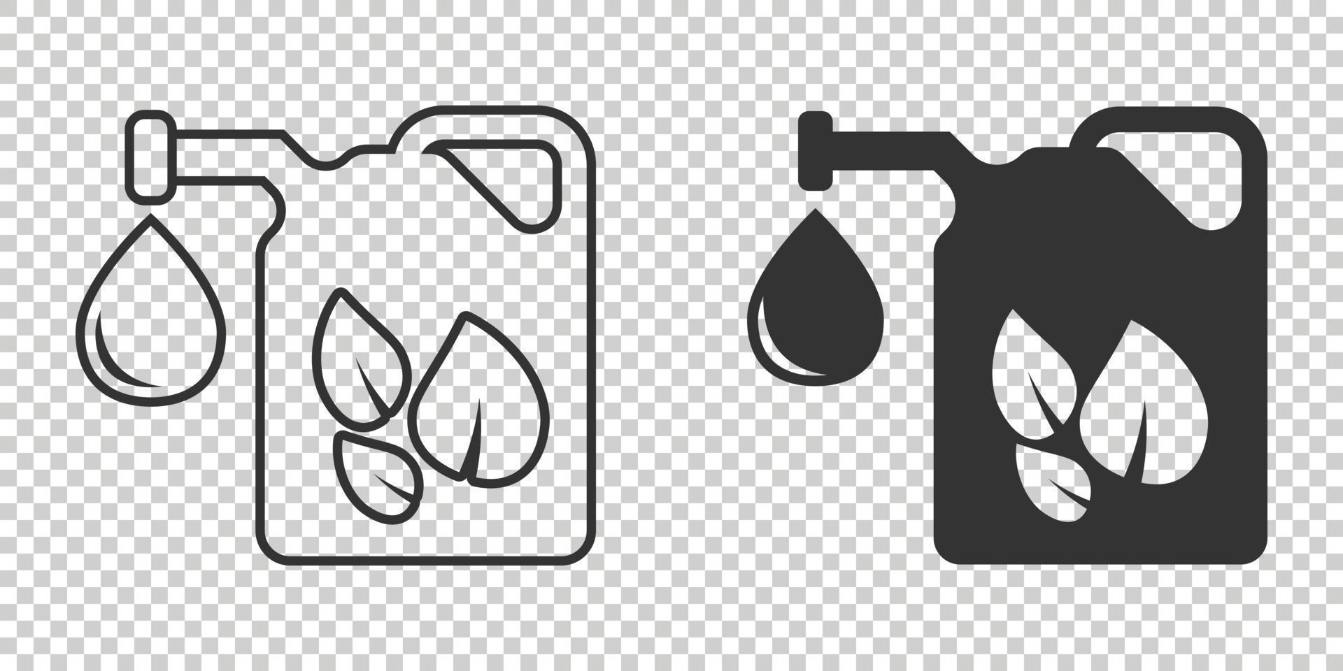 ícone da lata de gasolina em estilo simples. a gasolina pode ilustração vetorial no fundo branco isolado. conceito de negócio de sinal de recipiente de combustível. vetor