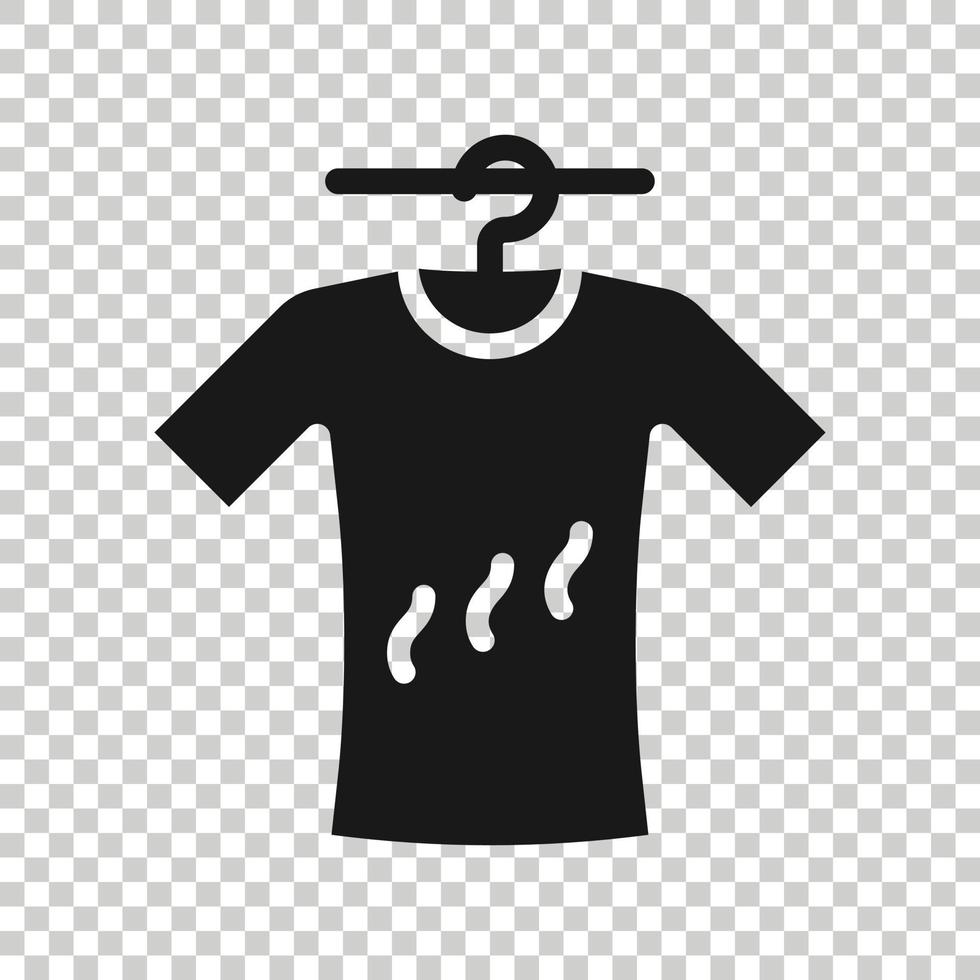 ícone de lavagem de camiseta em estilo simples. roupas secas ilustração vetorial no fundo branco isolado. conceito de negócio de lavanderia de camisa. vetor