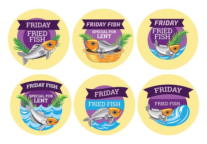 Ilustração de Friday Fried Fish. Especial para Quaresma vetor