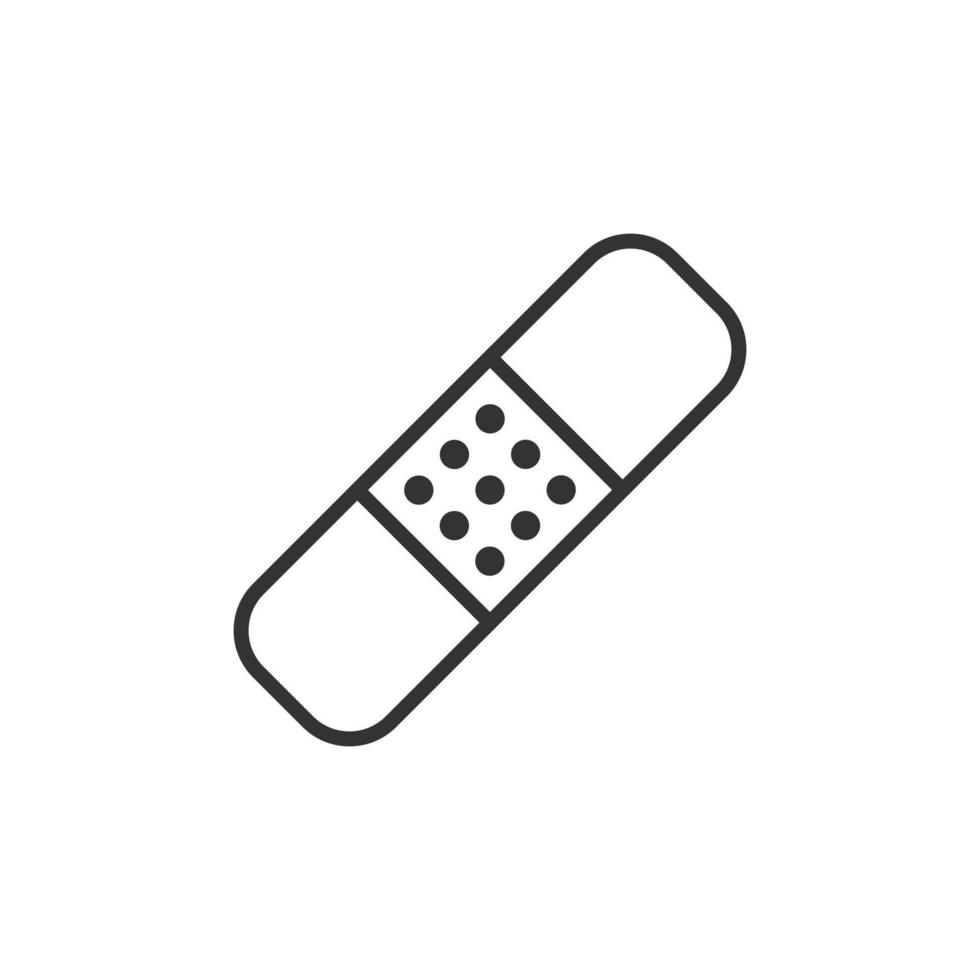 ícone de bandagem em estilo simples. ilustração em vetor gesso no fundo branco isolado. conceito de negócio de kit de primeiros socorros.