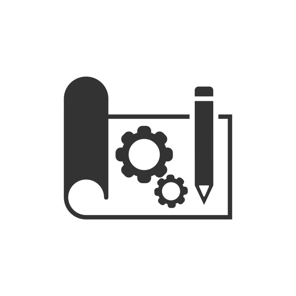 ícone de protótipo em estilo simples. ilustração em vetor inicialização em fundo branco isolado. conceito de negócio de desenvolvimento de modelo.