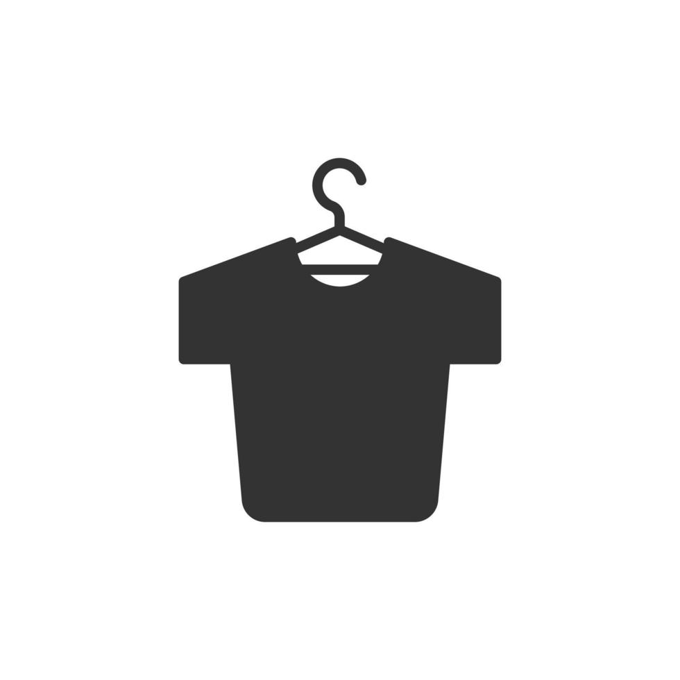 ícone de camiseta em estilo simples. ilustração vetorial de roupas casuais em fundo branco isolado. conceito de negócio de desgaste polo. vetor