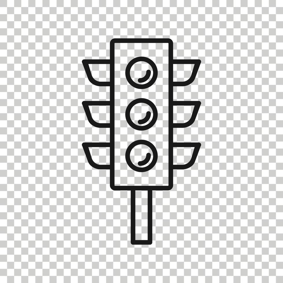 ícone de semáforo em estilo simples. ilustração em vetor semáforo em fundo branco isolado. conceito de negócio de encruzilhada.