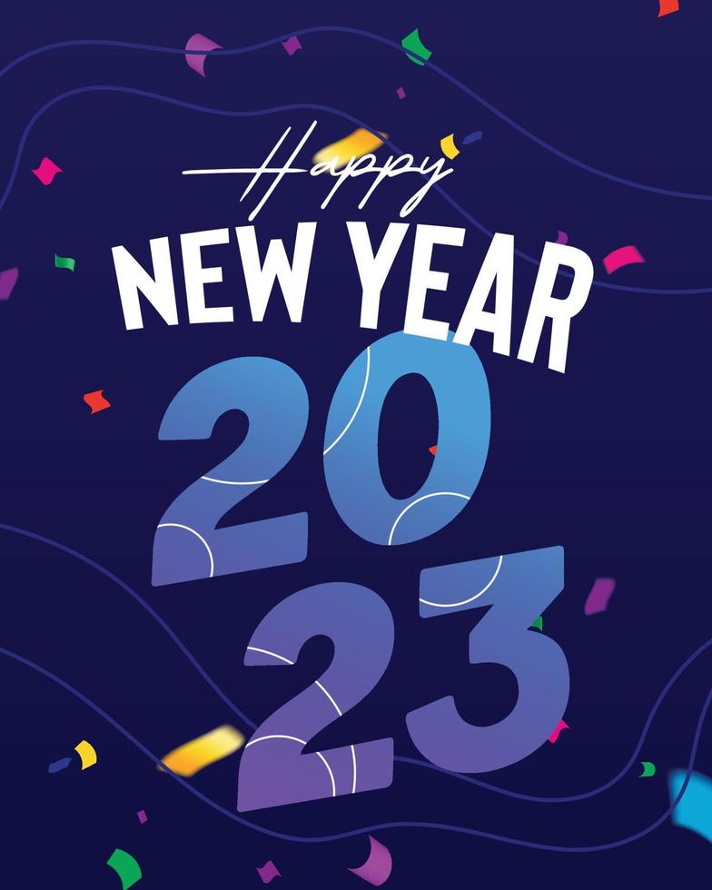 saudações para a celebração do ano novo 2023 vetor