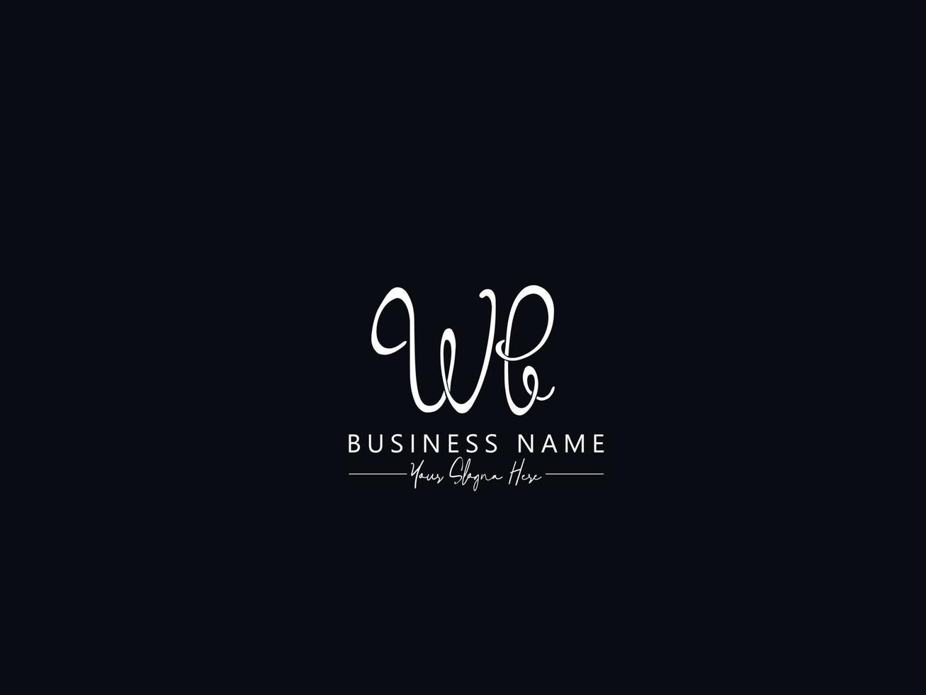 imagem de logotipo wb de luxo, estoque exclusivo de vetor de carta de logotipo de assinatura wb