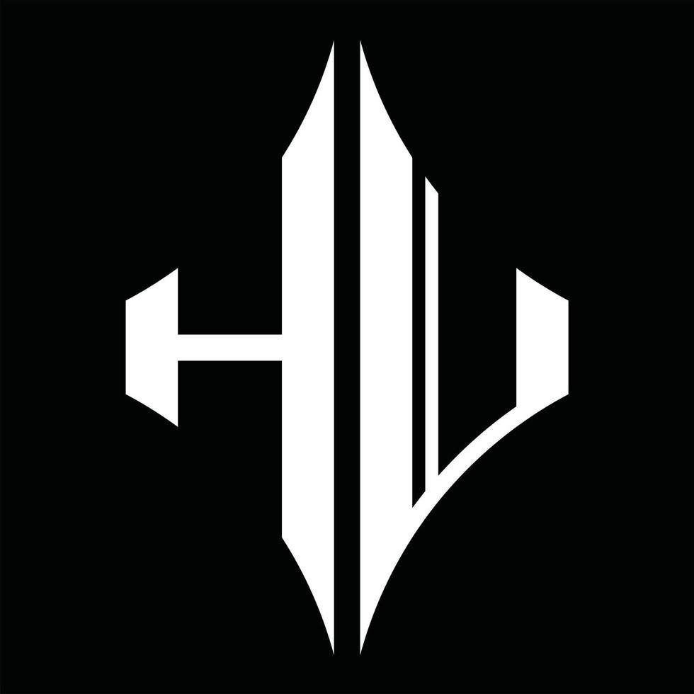 monograma do logotipo hj com modelo de design em forma de diamante vetor